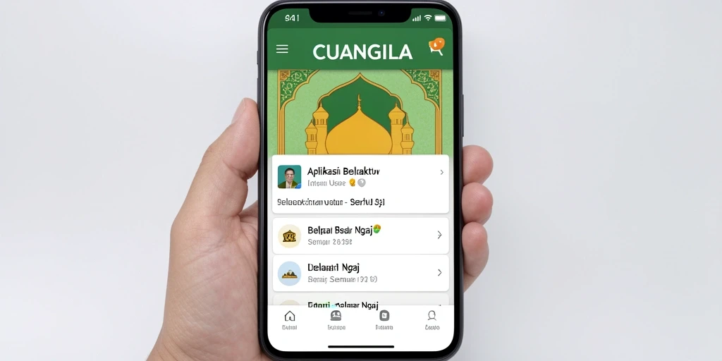 Tampilan antarmuka CUANGILA yang menarik dan mudah digunakan.