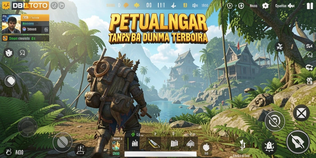 Tampilan antarmuka game DBLTOTO dalam dunia terbuka yang dinamis.