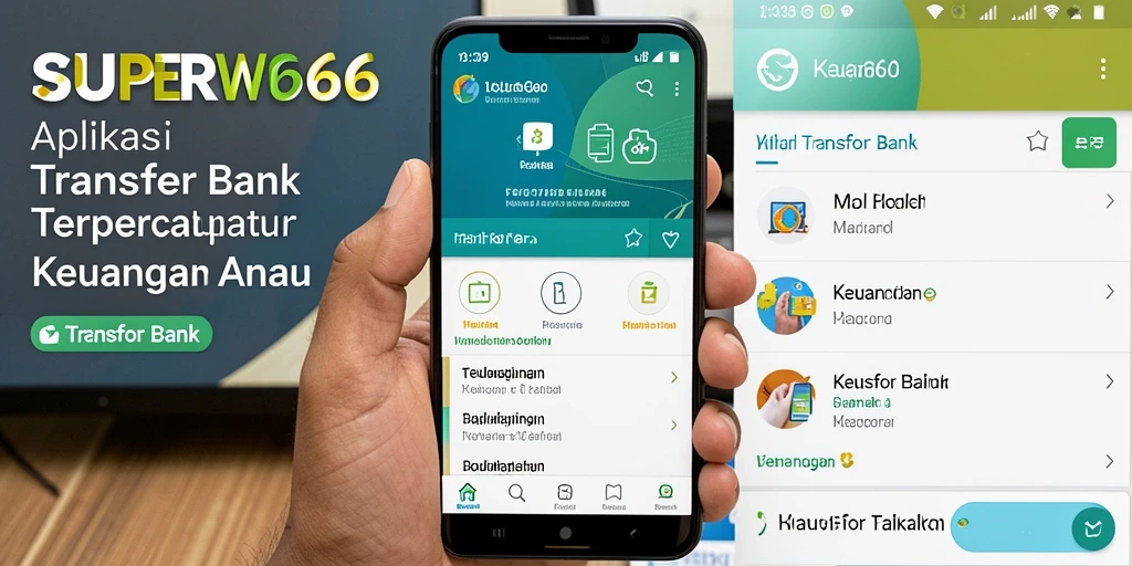 Screenshot antarmuka SUPERWD666 menampilkan fitur transfer bank yang mudah digunakan.